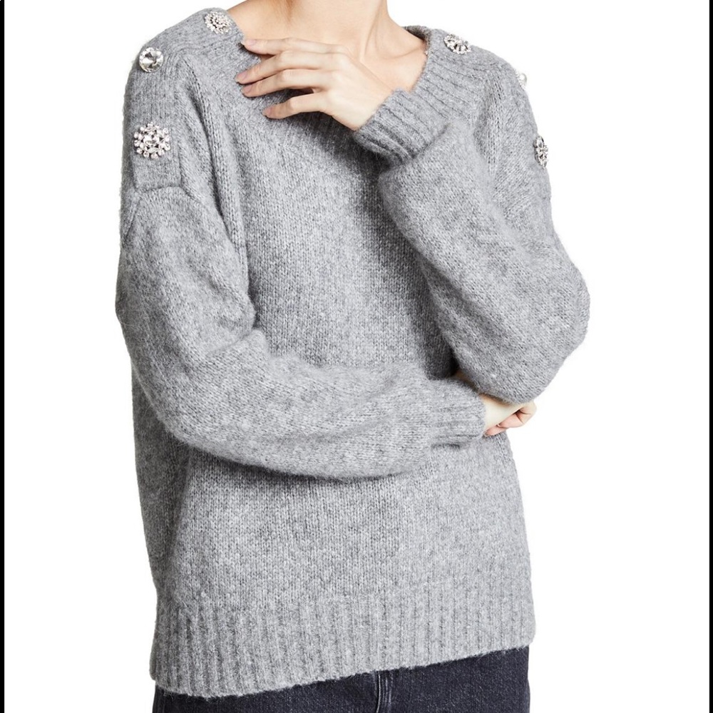 Veronica Beard Jewel Button Sweater